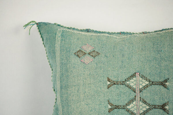 Moroccan Cactus Silk Pillow Cover – Handmade Berber Sabra Cushion | Bohemian Decor (50×50 cm / 60×40 cm)