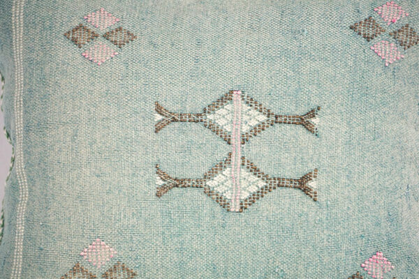Moroccan Cactus Silk Pillow Cover – Handmade Berber Sabra Cushion | Bohemian Decor (50×50 cm / 60×40 cm)