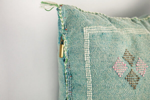 Moroccan Cactus Silk Pillow Cover – Handmade Berber Sabra Cushion | Bohemian Decor (50×50 cm / 60×40 cm)