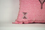 Light Pink Moroccan Cactus Silk Pillow Cover – Handwoven Sabra Cushion with YKK Zipper (50×50 cm / 60×40 cm)
