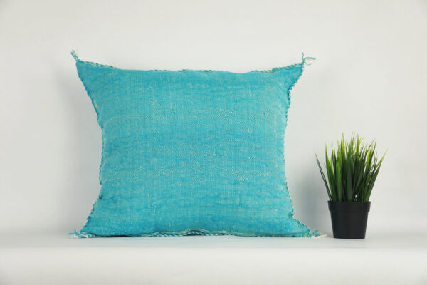Charming Moroccan Cactus Silk Pillow Cover – Handwoven Sabra Cushion (50×50 cm / 60×40 cm)