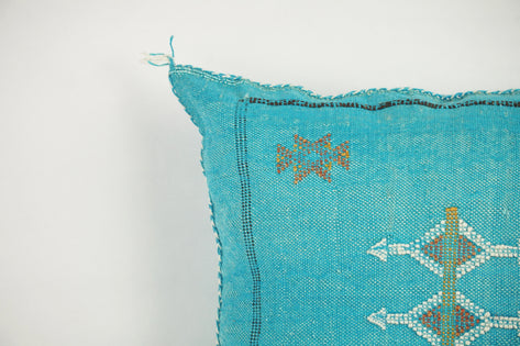 Charming Moroccan Cactus Silk Pillow Cover – Handwoven Sabra Cushion (50×50 cm / 60×40 cm)