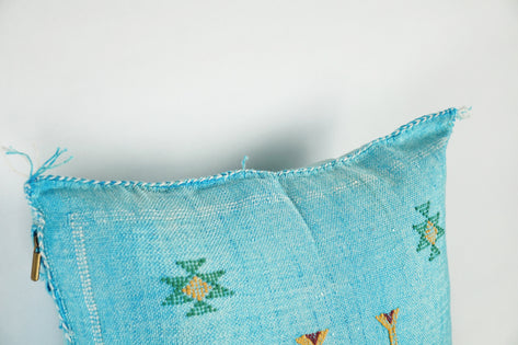 Lovely Moroccan Cactus Silk Pillow Cover – Bohemian Sabra Cushion (50×50 cm | 60×40 cm)