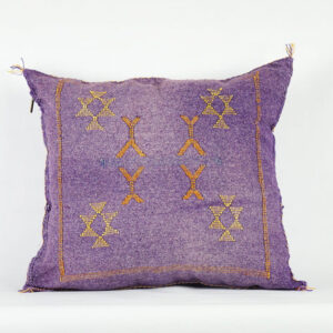 Unique Moroccan Cactus Silk Pillow Cover – Bohemian Sabra Cushion (50×50 cm / 60×40 cm)