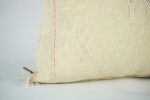 Lovely White Moroccan Cactus Silk Pillow Cover – Bohemian Sabra Cushion with YKK Zipper (50×50 cm / 60×40 cm)