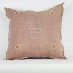 Gorgeous Moroccan Cactus Silk Pillow Cover – Handwoven Sabra Cushion with YKK Zipper