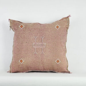 Gorgeous Moroccan Cactus Silk Pillow Cover – Handwoven Sabra Cushion with YKK Zipper