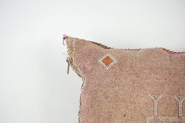 Gorgeous Moroccan Cactus Silk Pillow Cover – Handwoven Sabra Cushion with YKK Zipper