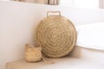 Ibiza Bag – Handwoven Palm Leaf Basket, 40x40 cm