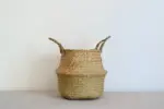 Belly Basket – Handwoven Storage Basket with Grey Dipped Bas
