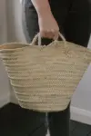 Moroccan Berber Market Basket – Handwoven Storage or Shopp