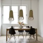 Cylindrical Palm Leaf Pendant Light – Handwoven Moroccan Lampshade (30 × 45 cm)