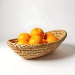 Handmade Moroccan Oval Bread Basket – Natural Straw Fruit Basket (14″)