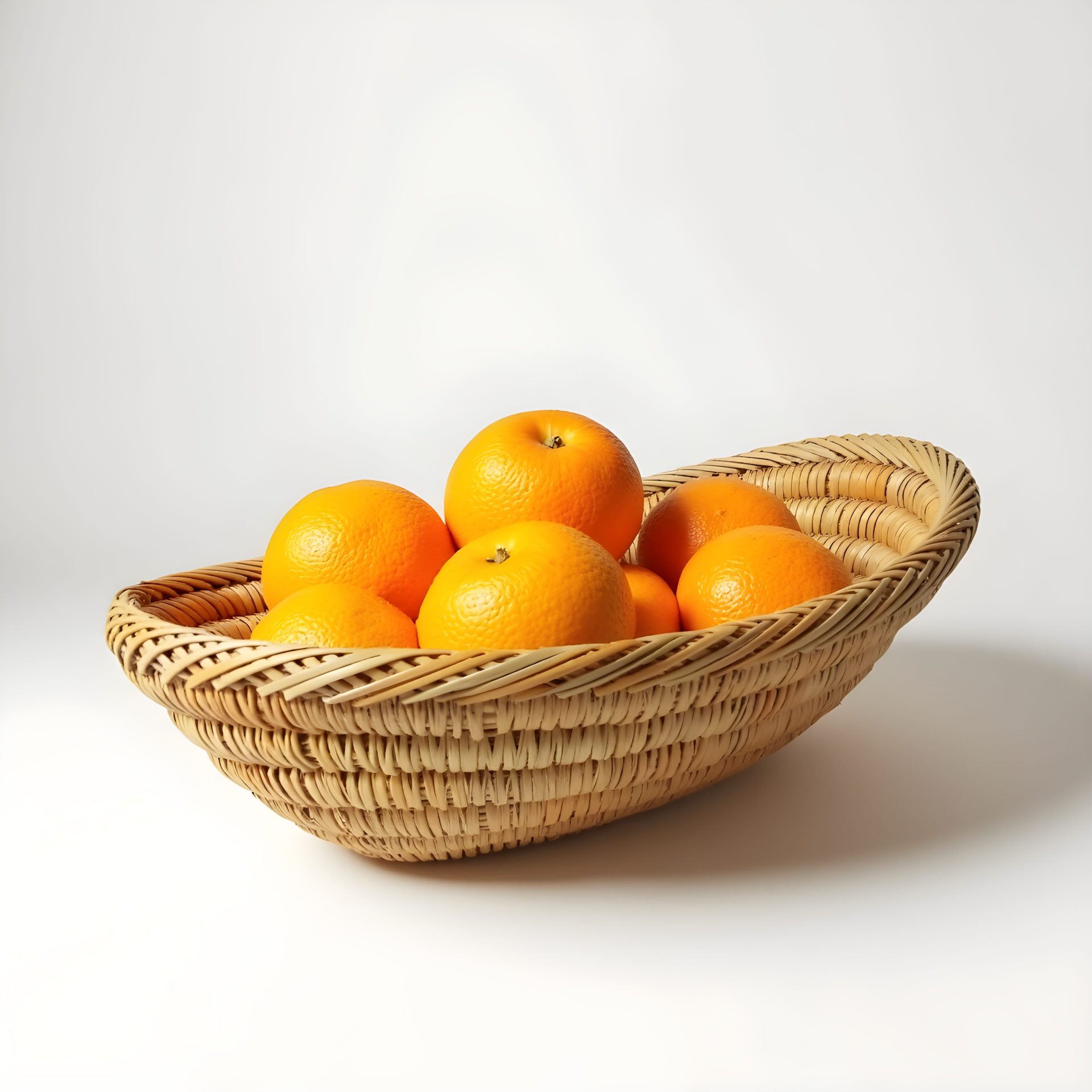 Handmade Moroccan Oval Bread Basket – Natural Straw Fruit Basket (14″)