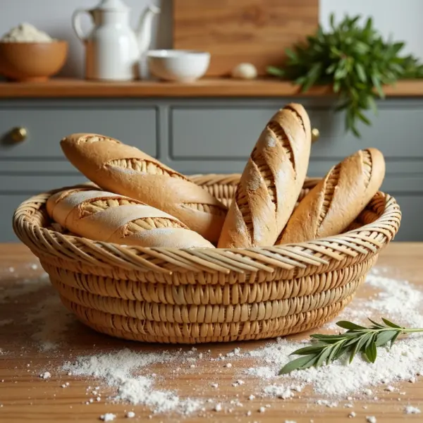 Handmade Moroccan Oval Bread Basket – Natural Straw Fruit Basket (14″)
