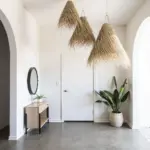Handwoven Palm Leaf Pendant Light – Moroccan Lampshade (3 Sizes)