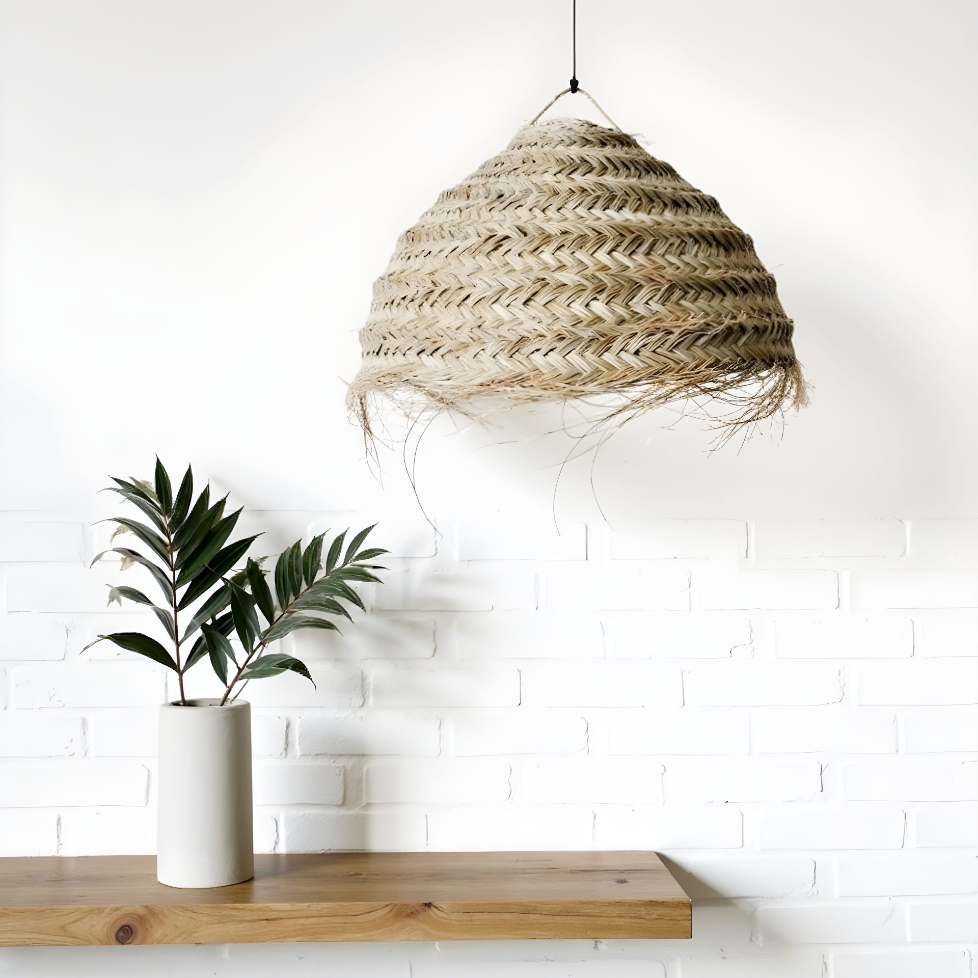 Oversized Moroccan Straw Chandelier – Handwoven Artisan Pendant Light (50 cm)