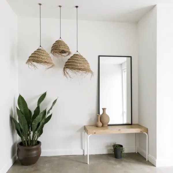 Oversized Moroccan Straw Chandelier – Handwoven Artisan Pendant Light (50 cm)