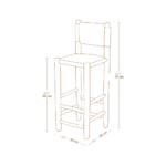 Premium Moroccan Leather Bar Stool – Handwoven Cowhide Counter Chair in 60cm or 80cm