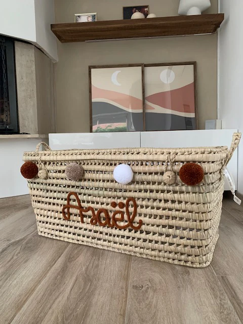 Handwoven Palm Leaf Storage Chest – 60cm – Decorative Toy