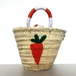 Dolce Carrot Mini Basket – Handwoven Palm Leaf Tote