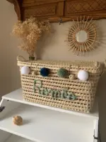 Handwoven Palm Leaf Storage Chest – 60cm – Decorative Toy