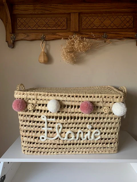 Handwoven Palm Leaf Storage Chest – 60cm – Decorative Toy