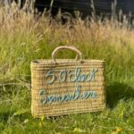 Five O'clock Somewhere Handwoven Basket – Embroidered Reed
