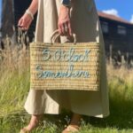 Five O'clock Somewhere Handwoven Basket – Embroidered Reed