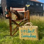 Five O'clock Somewhere Handwoven Basket – Embroidered Reed