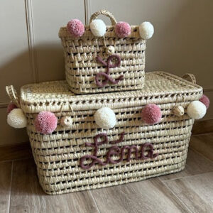 Handwoven Palm Leaf Storage Chest – 60cm – Decorative Toy