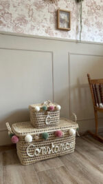 Handwoven Palm Leaf Storage Chest – 60cm – Decorative Toy