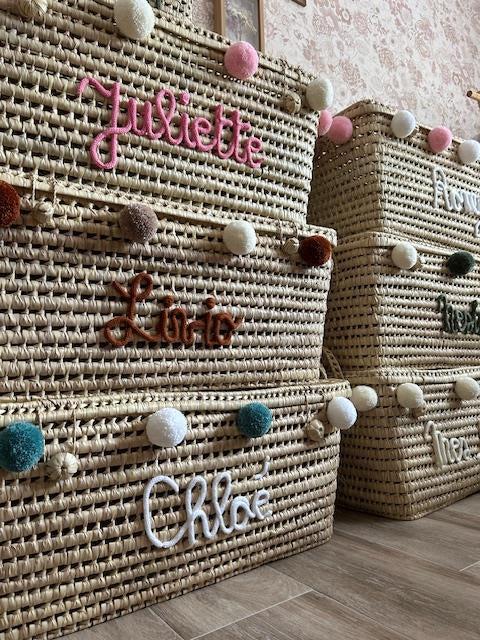 Handwoven Palm Leaf Storage Chest – 60cm – Decorative Toy