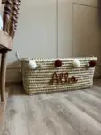 Handwoven Palm Leaf Storage Chest – 60cm – Decorative Toy