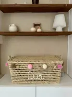 Handwoven Palm Leaf Storage Chest – 60cm – Decorative Toy