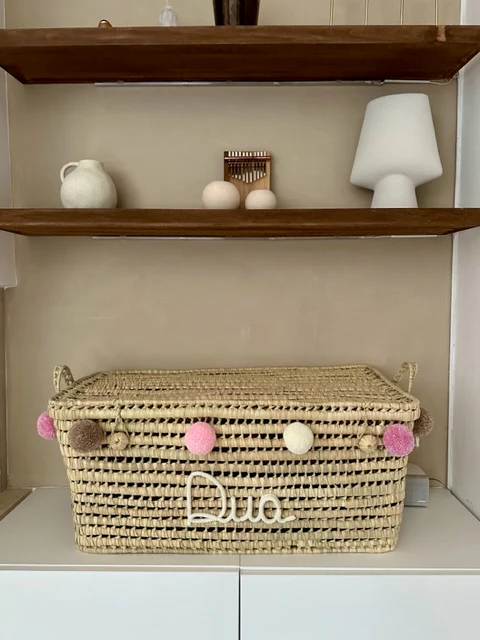 Handwoven Palm Leaf Storage Chest – 60cm – Decorative Toy