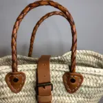 Petite Berlin Basket Bag – Handwoven Palm Tote with Leather