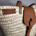 Nashville Basket Bag – Handwoven Palm Bag with Saddle-Inspir