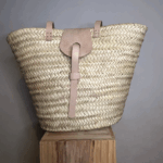 Grande Nashville Basket Bag – Handwoven Palm Tote with Saddl