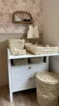 Personalized Handwoven Laundry Basket with Lid – 65L Natural