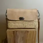 Vienna Woven Crossbody Bag – Handwoven Basket Bag with Leath