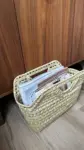 Handmade Palm Leaf Magazine Rack – Personalized Storage Bask