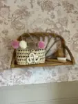 Personalized Mini Toy Chest – Handwoven Palm Leaf Nursery