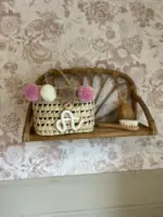 Personalized Mini Toy Chest – Handwoven Palm Leaf Nursery