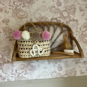 Personalized Mini Toy Chest – Handwoven Palm Leaf Nursery