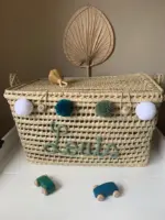 Handwoven Palm Leaf Storage Chest – 60cm – Decorative Toy