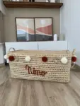 Handwoven Palm Leaf Storage Chest – 60cm – Decorative Toy