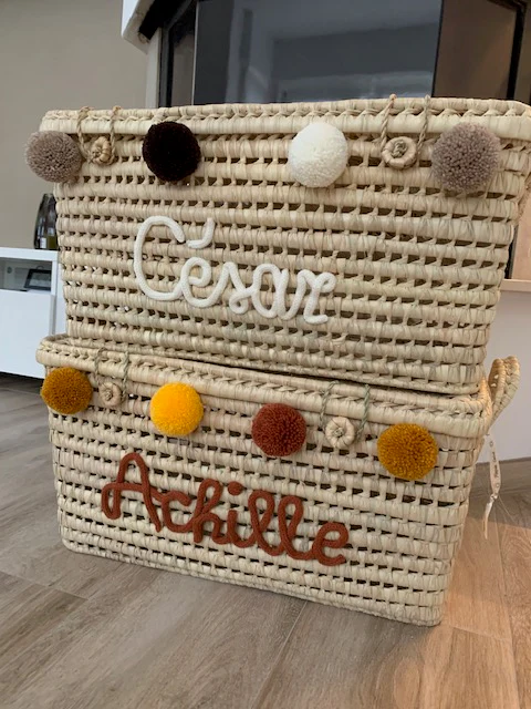 Handwoven Palm Leaf Storage Chest – 60cm – Decorative Toy