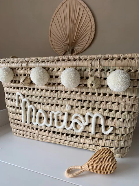 Handwoven Palm Leaf Storage Chest – 60cm – Decorative Toy