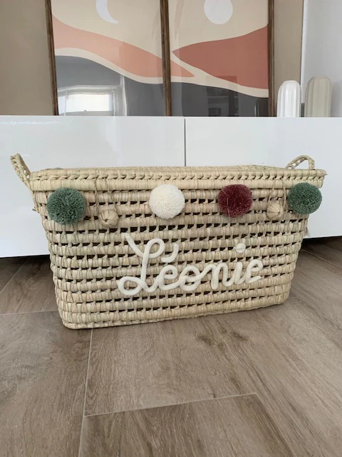 Handwoven Palm Leaf Storage Chest – 60cm – Decorative Toy